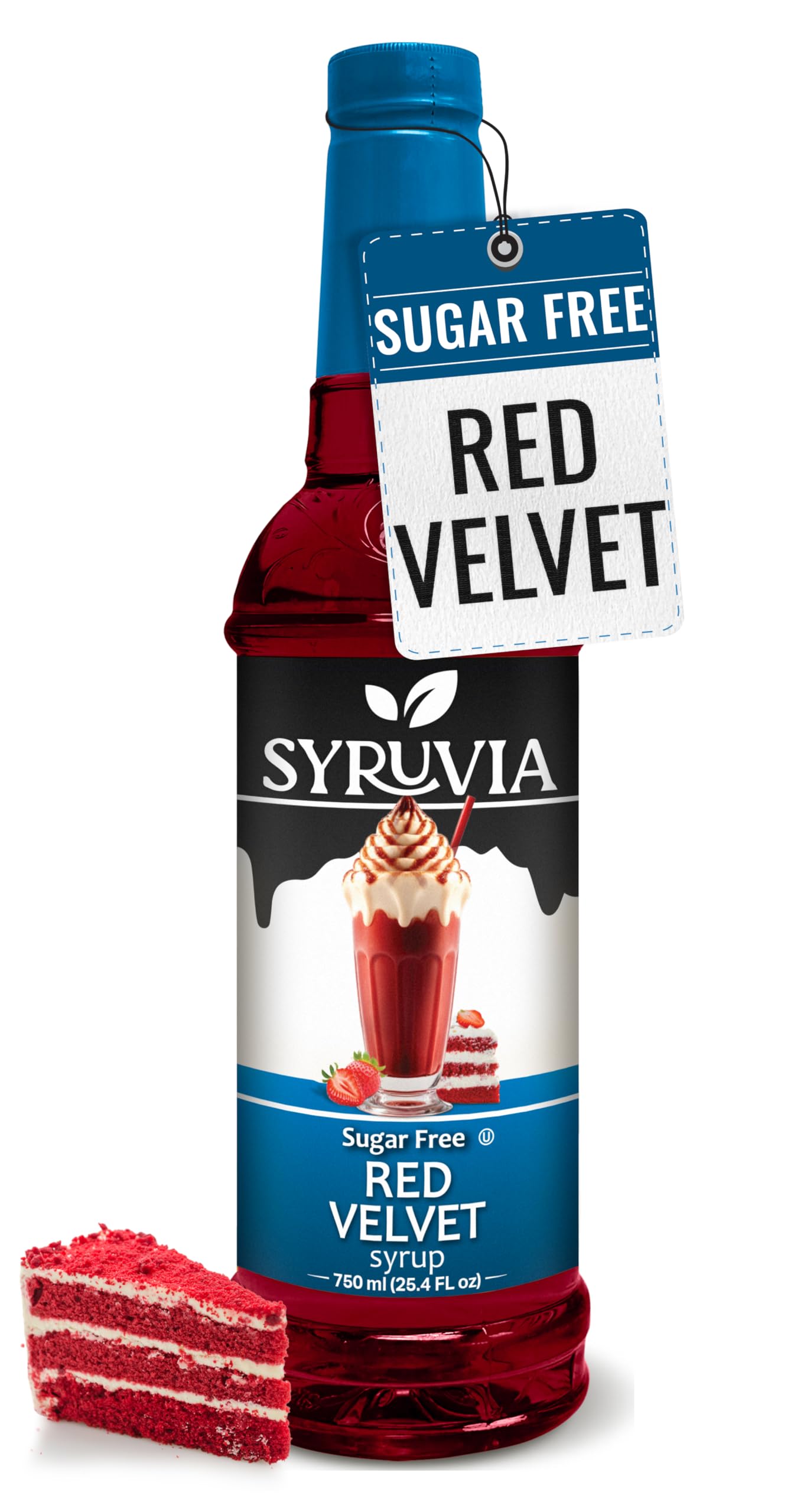 Syruvia Sugar-Free Lavender Syrup (25.4 fl oz) - Delicate Floral Bliss with Zero Added Sugar – Kosher, Gluten-Free, Perfect for Enhancing Beverages, Desserts, and Culinary Creations