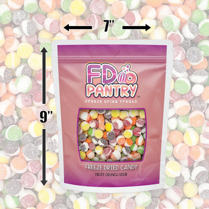 Fruit Crunch Original Candy Freeze Dried 16 oz 1 pound - Assortment Strawberry, Orange, Lemon, Grape, Lime Flavors Large 1lb Big Bag Pouch - Ideal Gift Snack 16oz