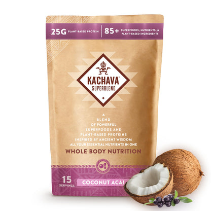 Ka’Chava All-In-One Nutrition Shake Blend, Chocolate, 85+ Superfoods, Nutrients & Plant-Based Ingredients, 26g Vitamins and Minerals, 25g Plant-Based Protein, 2lb