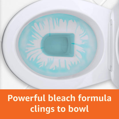 Amazon Basics Toilet Bowl Cleaner Cling Action Formula with Bleach, Fresh Scent, 24 Fl Oz , Pack of 1