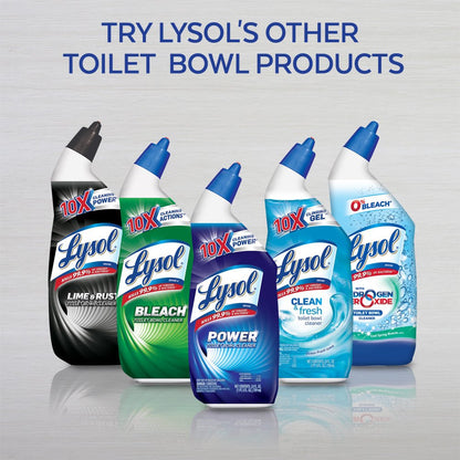 Lysol Power Toilet Bowl Cleaner Gel, For Cleaning and Disinfecting, Stain Removal, 24oz ,9 Ct , (Packaging May Vary)