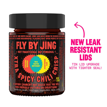 FLYBYJING Sichuan Chili Crisp - Premium Spicy Savory All-Natural Vegan Chili Oil - Crunchy Hot Sauce, Good on Everything, Sugar Free - 6oz (Pack of 1)