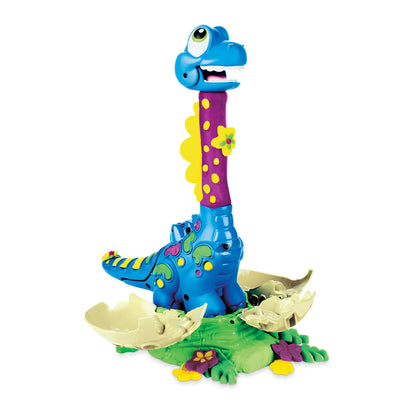 Play-Doh Dino Crew Growin' Tall Bronto, Dinosaur Toys for Kids 3-5 with 2 Eggs