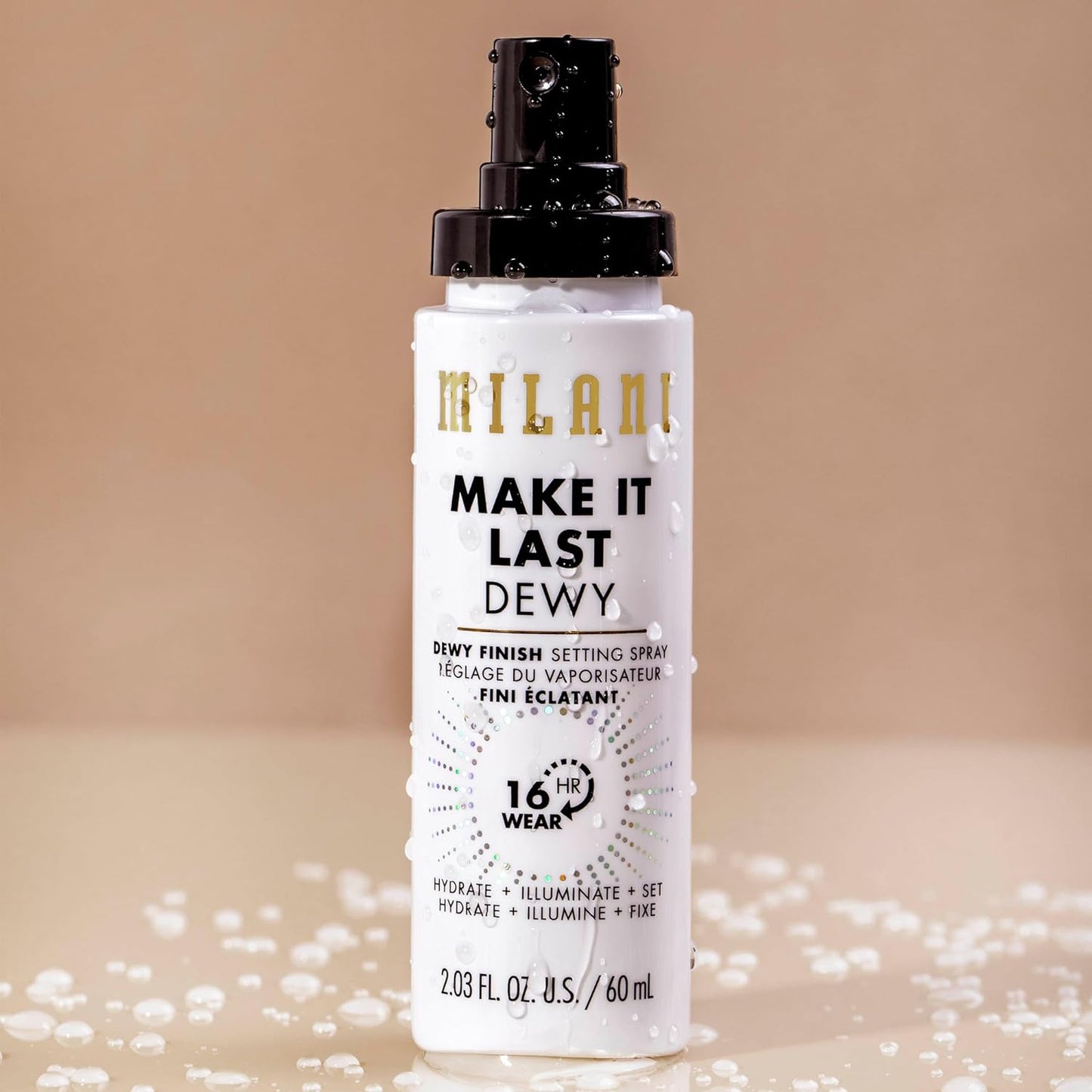 Milani Make It Dewy Setting Spray 3 in 1- Hydrate + Illuminate + Set (2.03 Fl. Oz.) Makeup Finishing Spray - Makeup Primer & Hydrating Setting Spray