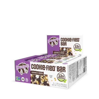 Lenny & Larry's Cookie-fied Bar, Cookies & Creme, 45g - Plant-Based Protein Bar, Vegan and Non-GMO (Pack of 9)