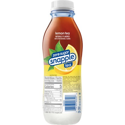 Snapple Zero Sugar Peach Tea, 16 fl oz recycled plastic bottle (Pack of 12)