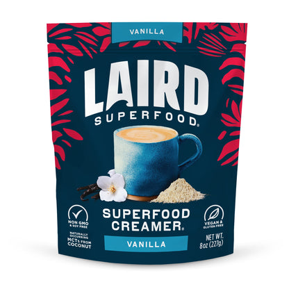 Laird Superfood Non-Dairy Superfood Creamer - Coconut Powder Coffee Creamer - Sweet & Creamy - Gluten Free, Non-GMO, Vegan - 16 oz. Bag, Pack of 1