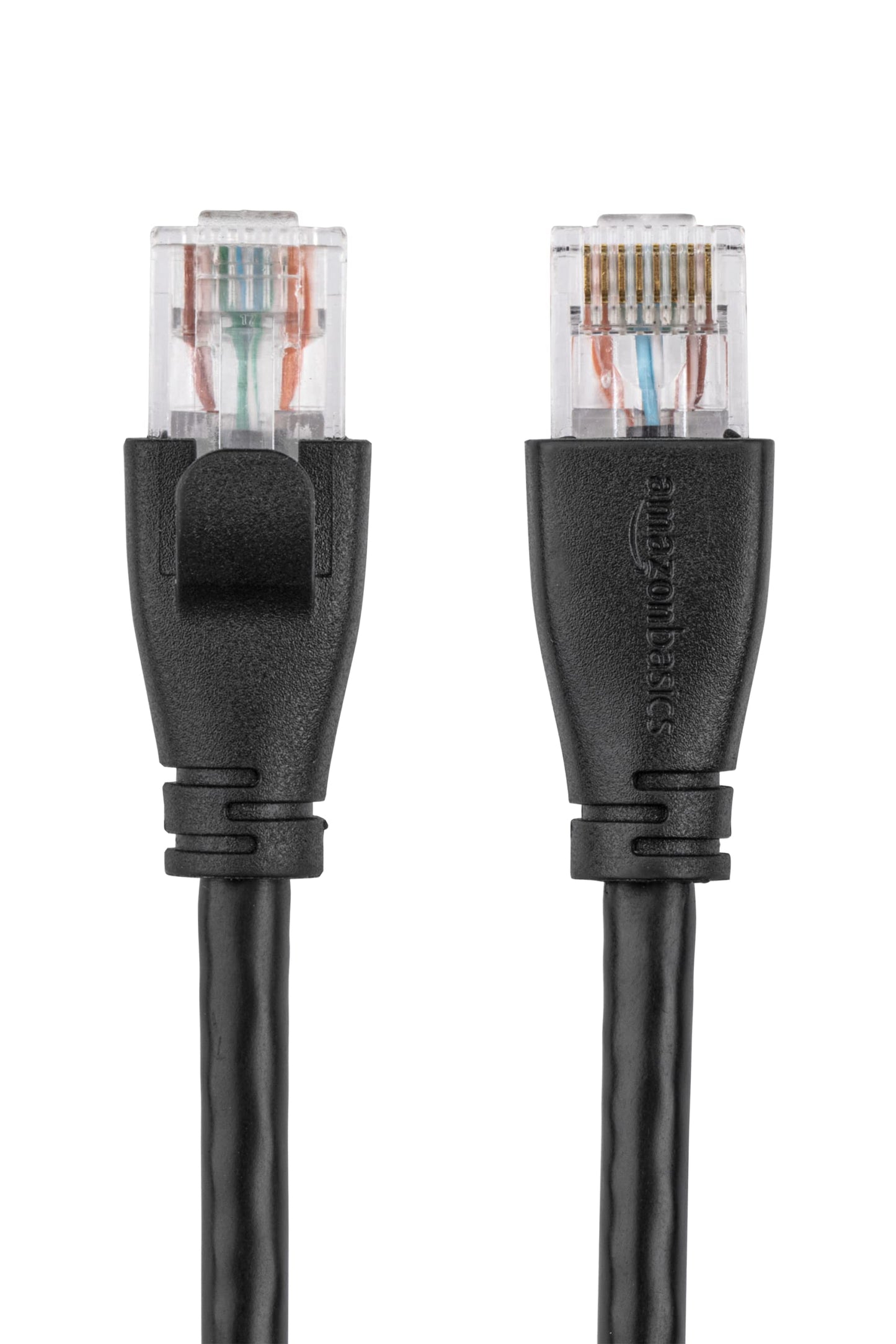 Amazon Basics RJ45 Cat-6 Ethernet Patch Cable, 1Gpbs Transfer Speed, Gold-Plated Connectors, 25 Foot (7.6 Meters), Black