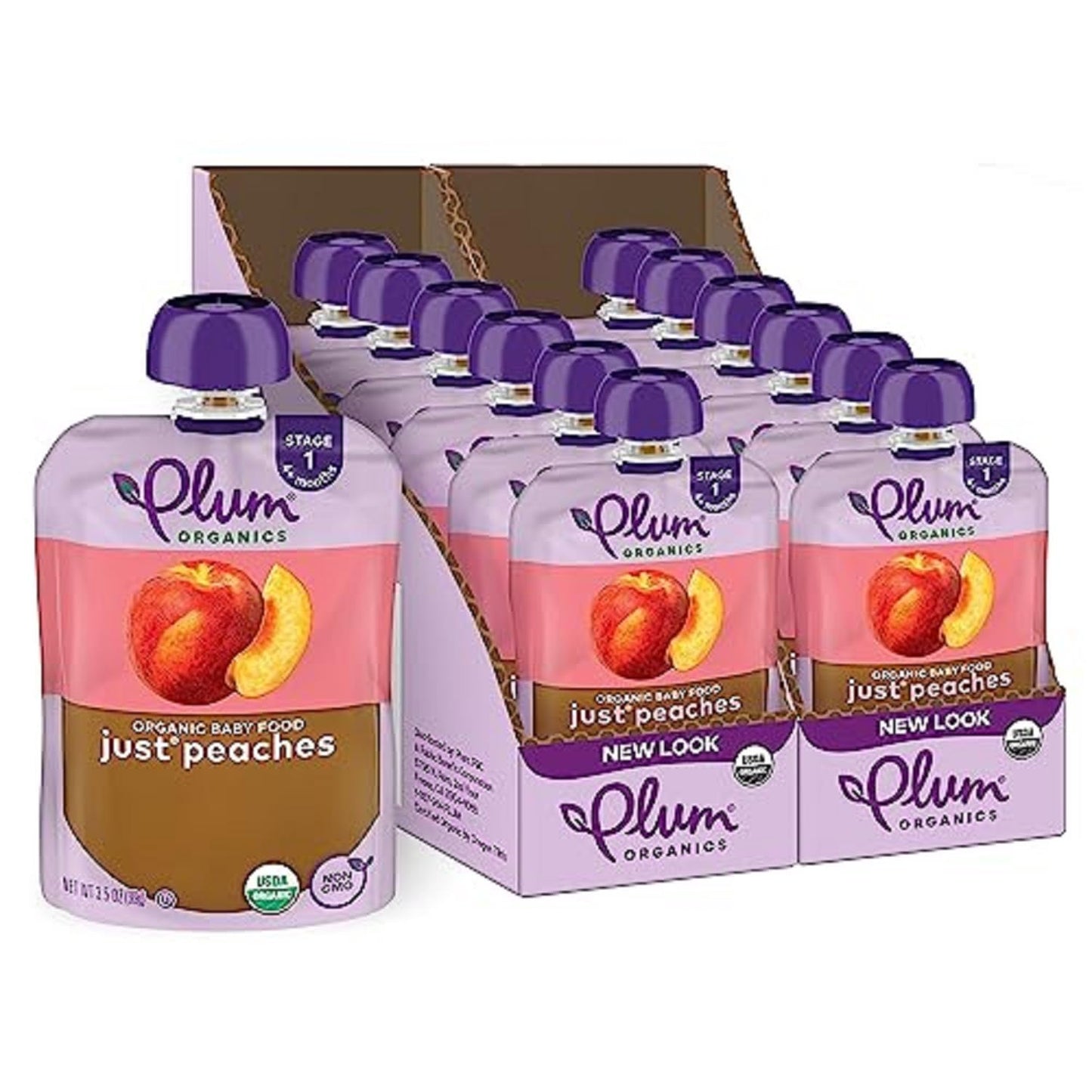 Plum Organics | Stage 1 | Organic Baby Food Meals [4+ Months] | Just Prunes | 3.5 Ounce Pouch (Pack Of 12) Packaging May Vary