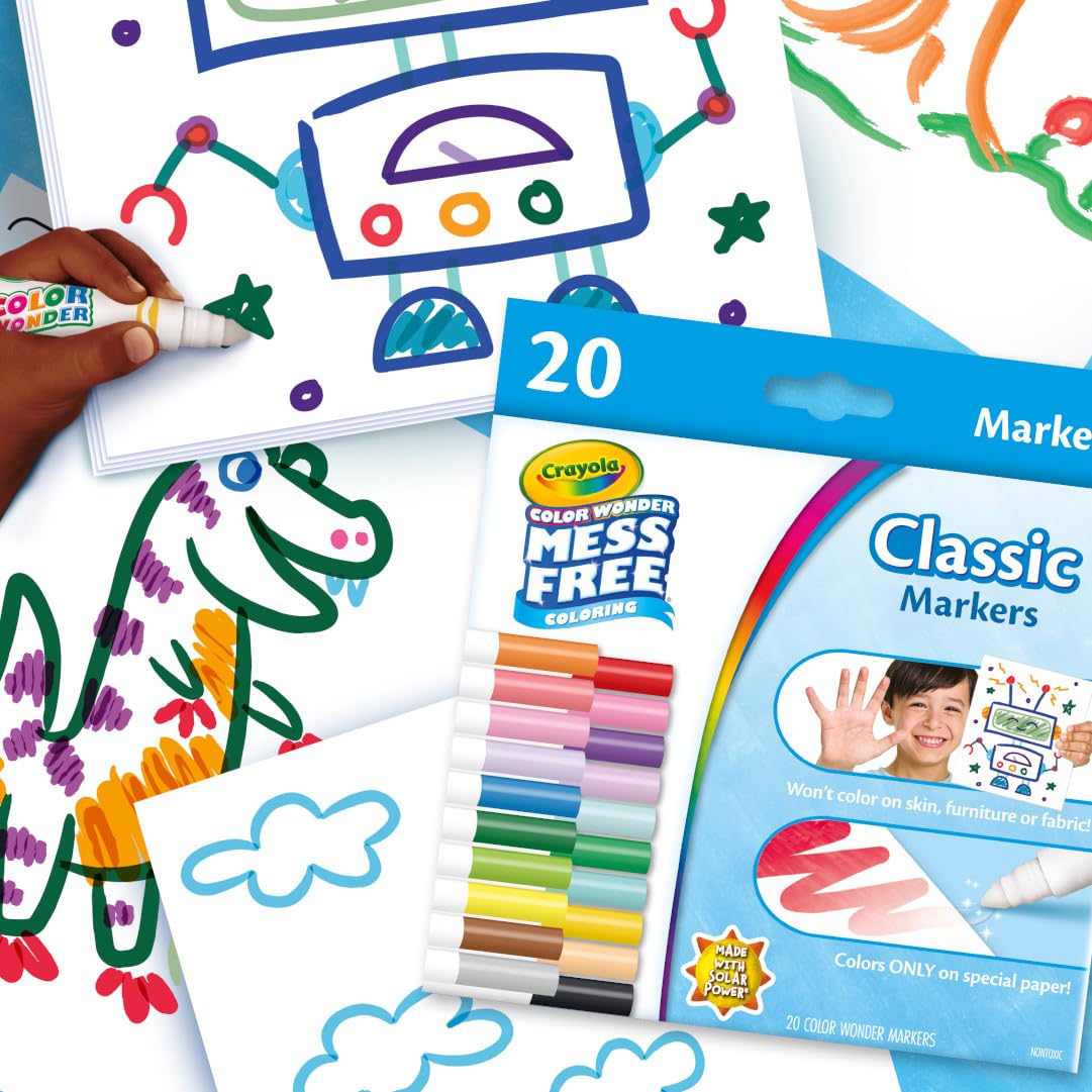 Crayola Color Wonder Mess Free Coloring, Blank Coloring Pages, 50 Count, Printable Page Refill Set