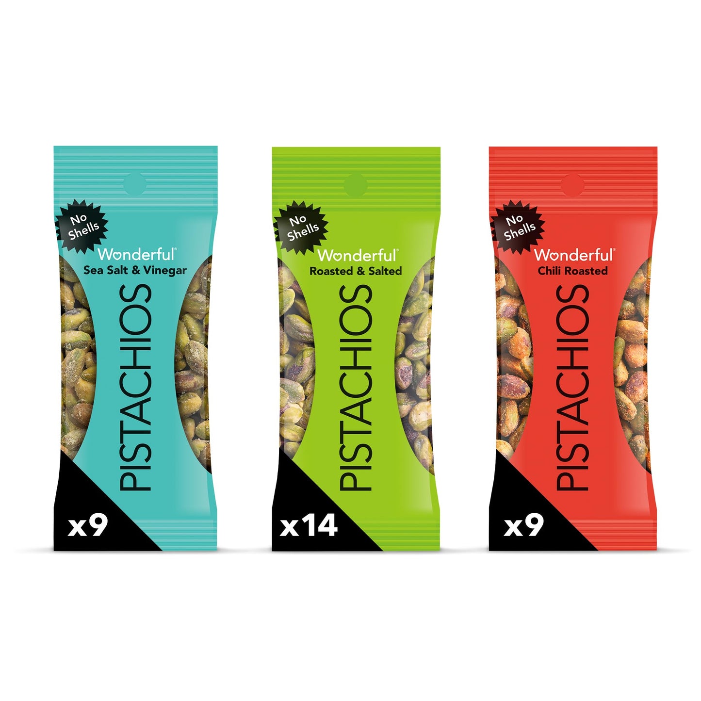 Wonderful Pistachios No Shells, Smokey Barbeque Nuts, 2.25 Ounce Bag (Pack Of 8), Protein Snack, Gluten Free, On-the-Go Snack