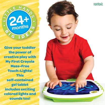 Crayola Toddler Touch Lights, Musical Toy, Sensory Board, Sensory Toys for Toddlers, Mess Free Finger Painting, for Toddlers, 2+