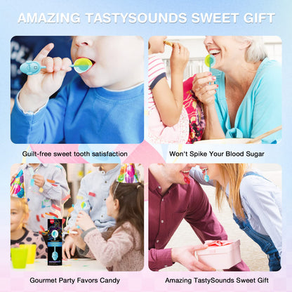 Music Lollipop Suckers,AMOS Audio Lollipop Sugar Free, Singing Lollipop Individually Wrapped, Novelty Gift for Mothers Day (Blueberry, Pack of 1)