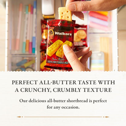 Walker’s All-Butter Shortbread Fingers - 2-Count Snack Packs (Pack of 24) - Authentic Shortbread Cookies from Scotland