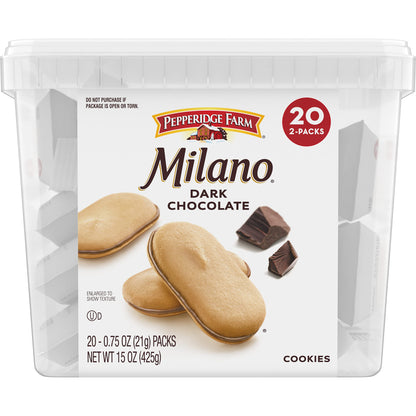 Pepperidge Farm Milano Milk Chocolate Cookies, 6 OZ Bag (15 Cookies)