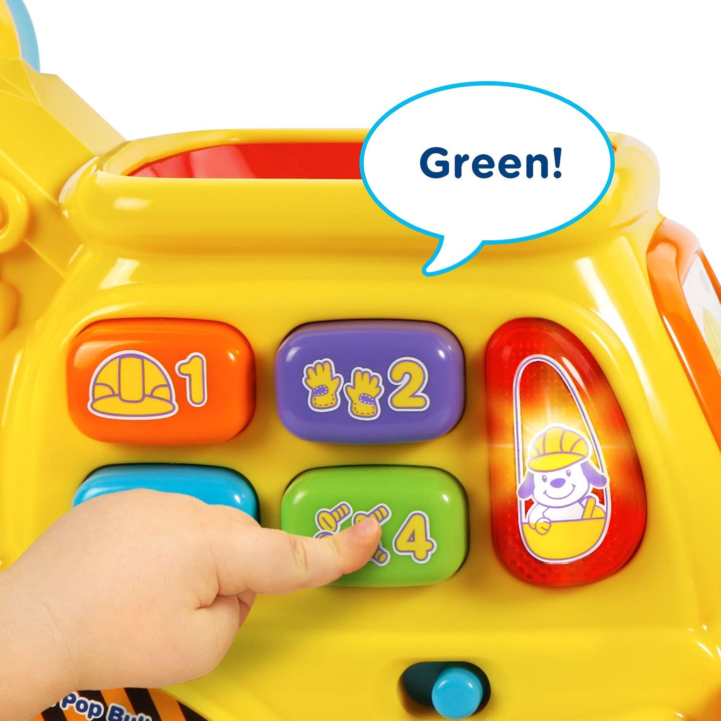 VTech Pop-a-Balls Push & Pop Bulldozer,Yellow