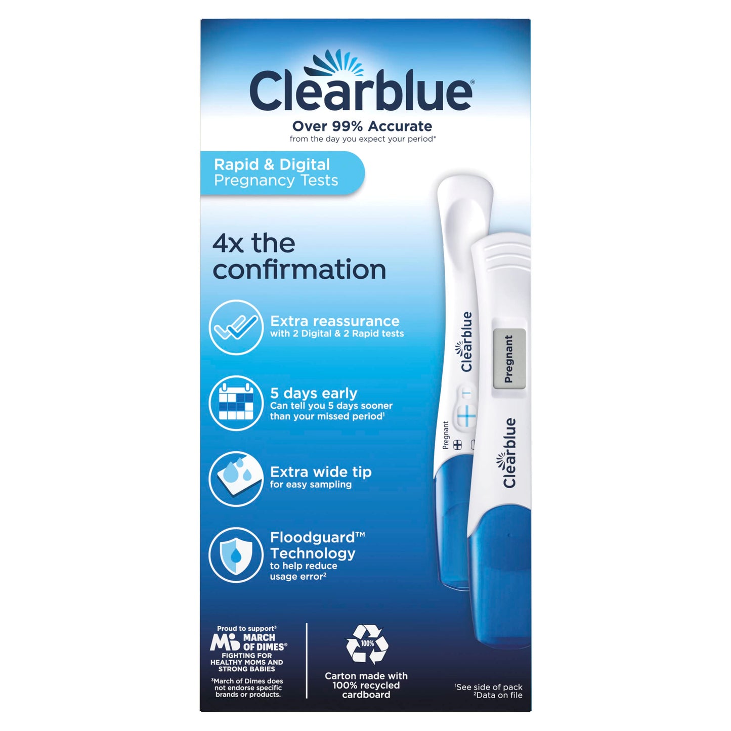 Clearblue Rapid Detection Pregnancy Test, Home Pregnancy Kit, 2 Count