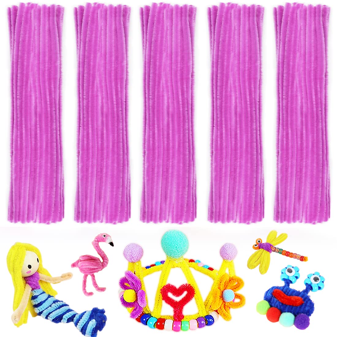 Pipe Cleaners, Pipe Cleaners Craft, Arts and Crafts, Crafts, Craft Supplies, Art Supplies (200 Multi-Color Pipe Cleaners)…