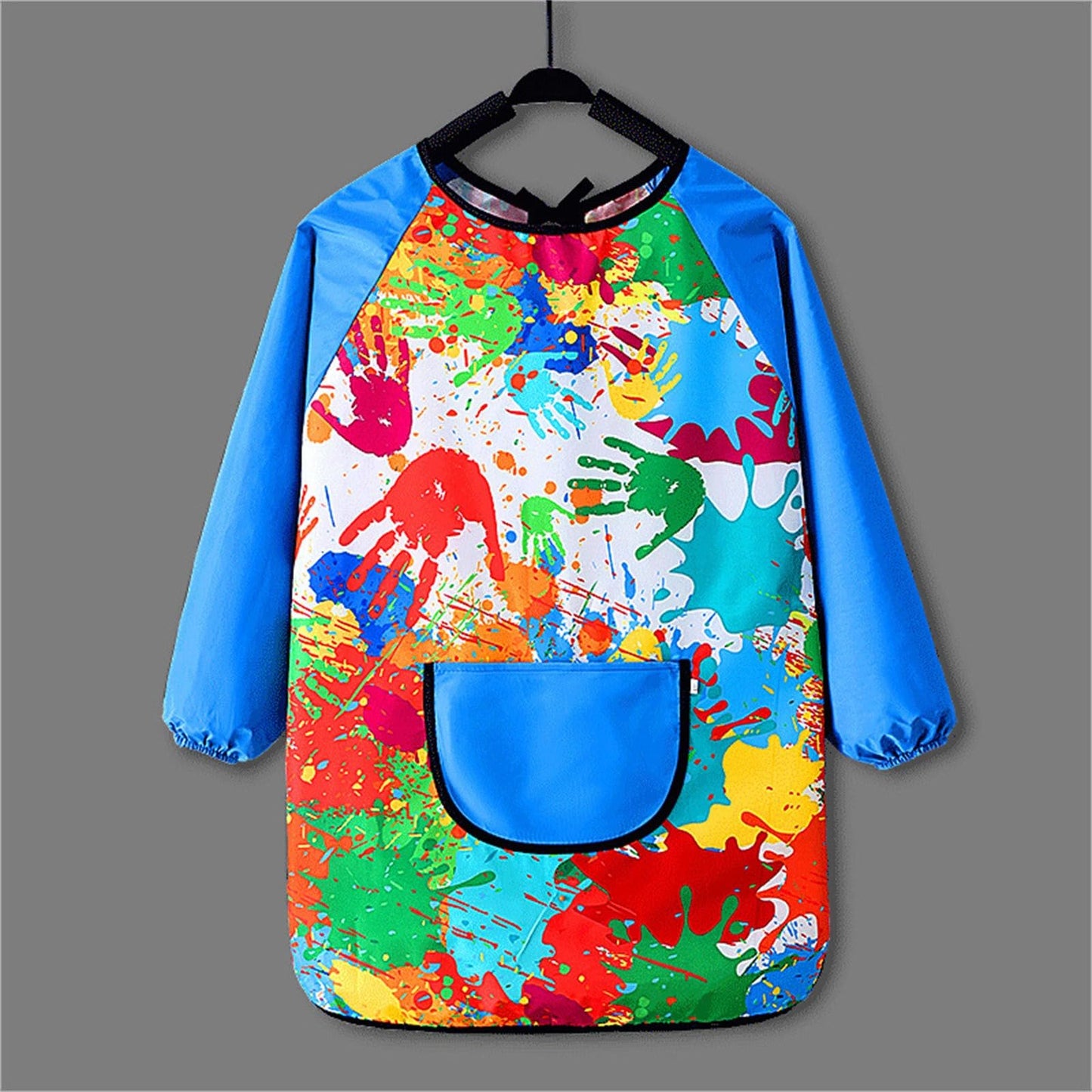 Kids Art Smocks Water Proof Painting Apron Smock Girls Boys Long Sleeve Knee Length Artist Smock Pocket