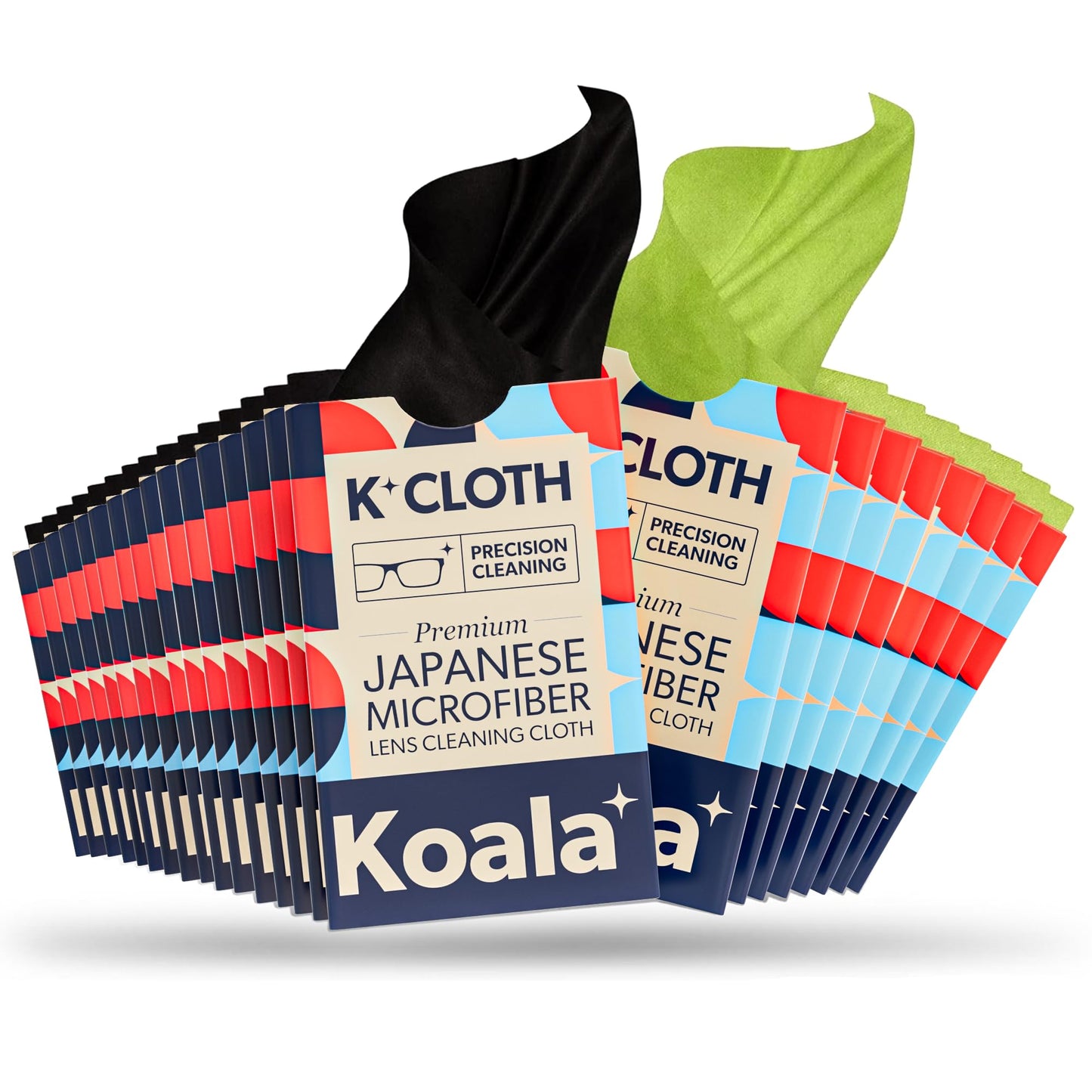 Koala Lens Cleaning Cloth | Japanese Microfiber | Glasses Cleaning Cloths | Eyeglass Lens Cleaner | Eyeglasses, Camera Lens, VR/AR Headset, and Screen Cleaning