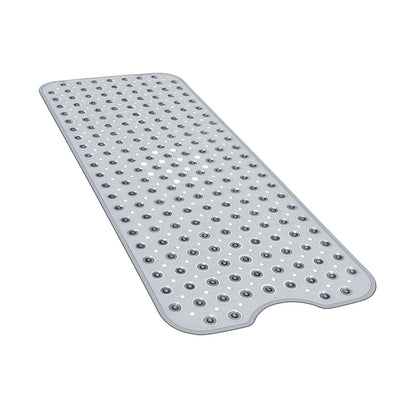 YINENN Bath Tub Shower Safety Mat 40 x 16 Inch Non-Slip and Extra Large, Bathtub Mat with Suction Cups, Machine Washable Bathroom Mats with Drain Holes, Clear