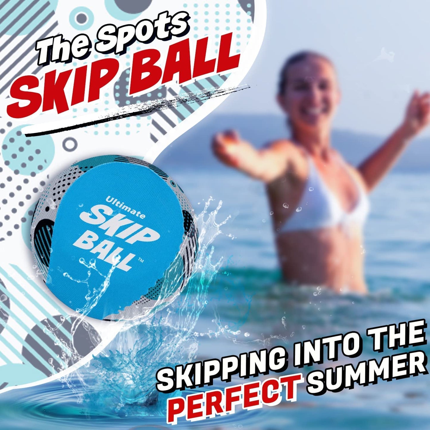 Activ Life The Ultimate Skip Ball – Water Bouncing Ball (2 Pack) Create Lasting Memories with Your Friends & Family at The Beach, Lake or Pool - Great for All Ages