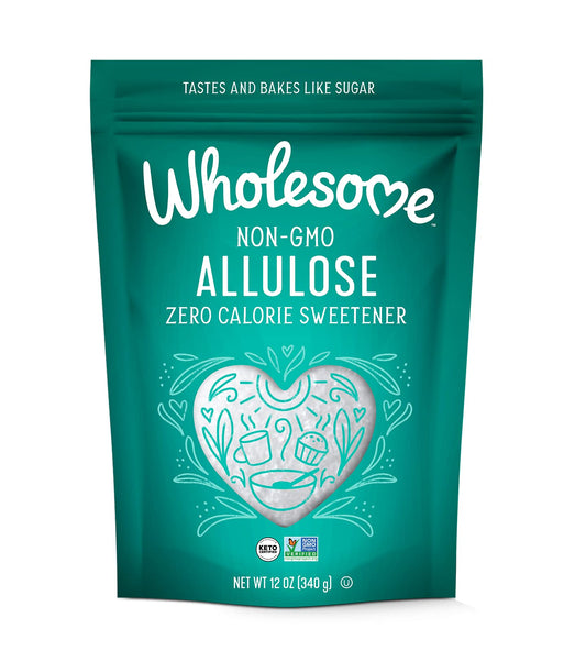 Wholesome Allulose Sweetener, 12-Ounce Bag, Zero Calorie Granulated Sugar Substitute, Non GMO, Non Erythritol, Gluten Free & Vegan Keto Sweetener