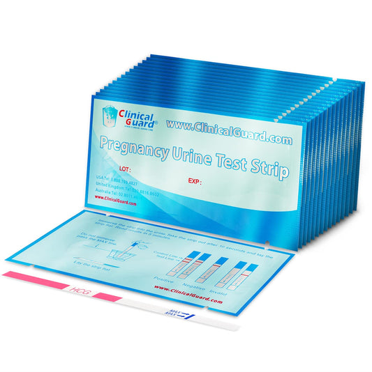 Clinical Guard 25 Pregnancy Tests Strips - Sensitive & Accurate Measurement within 5 mins - Early Detection Pregnancy Test Strip - Easy to Use for Home Tests - HCG Test Strip