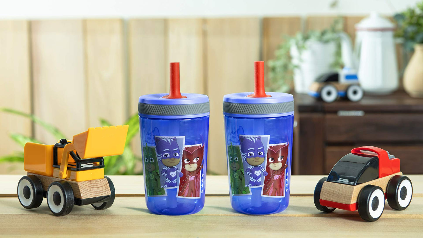 Zak Designs 15oz Bluey Kelso Tumbler Set, BPA-Free Leak-Proof Screw-On Lid with Straw Made of Durable Plastic and Silicone, Perfect Bundle for Kids, 2 Count (Pack of 1)