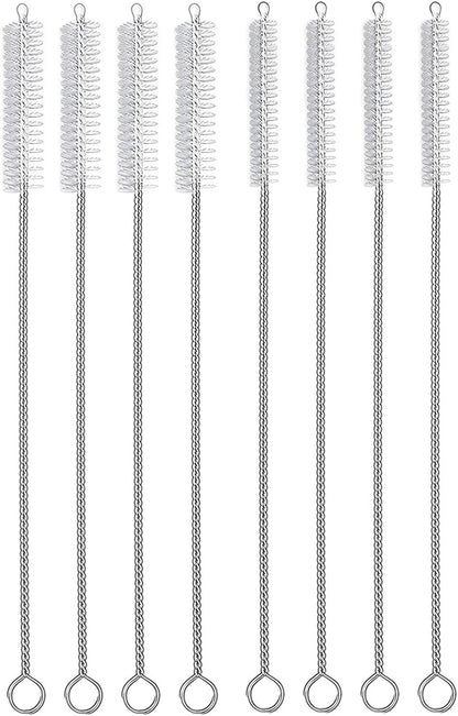 Hiware Straw Cleaner Brush Set, 8-Piece Long Cleaning Brush for Straws on Tumbler, Water Bottle, Sippy Cup, and Pipes, Tubes or Hummingbird Feeders