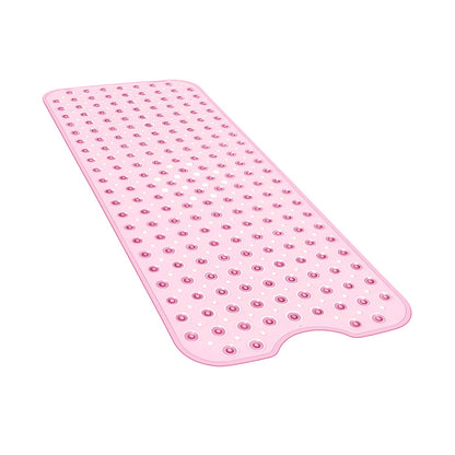 YINENN Bath Tub Shower Safety Mat 40 x 16 Inch Non-Slip and Extra Large, Bathtub Mat with Suction Cups, Machine Washable Bathroom Mats with Drain Holes, Clear