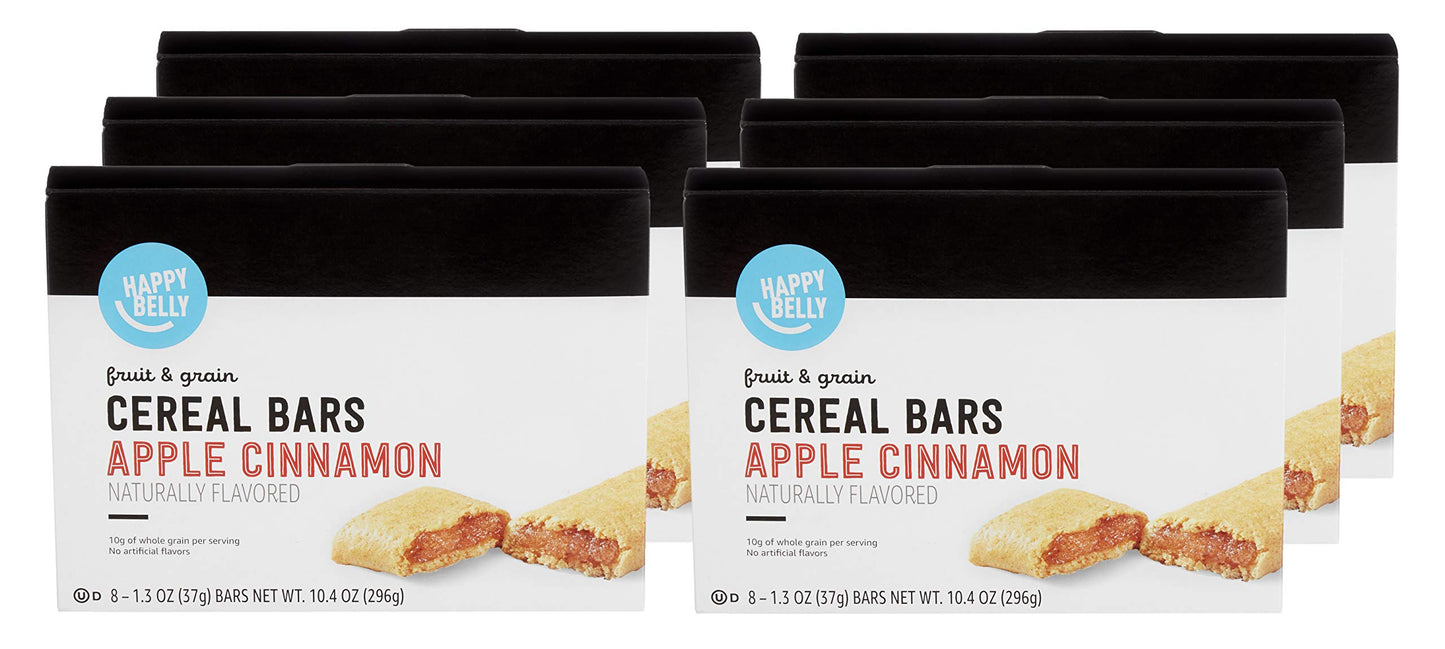 Amazon Brand - Happy Belly Fruit & Grain Cereal Bars, Strawberry , 1.03 Oz, 8 Count (Pack of 1)