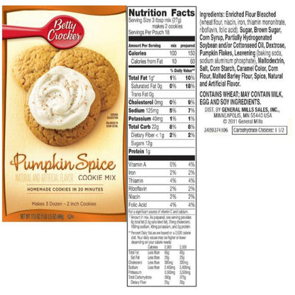 Betty Crocker Peanut Butter Cookie Mix, Makes twelve (12) 2-inch Cookies, 7.2 oz.