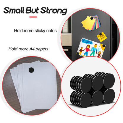 Refrigerator Magnets 50 Pcs, 10x3mm Tiny Round Disc Small, Muti-use Premium Neodymium Fridge Magnets Rare Earth, Whiteboard Magnets for Crafts, DIY, Office, Dry Erase Board.