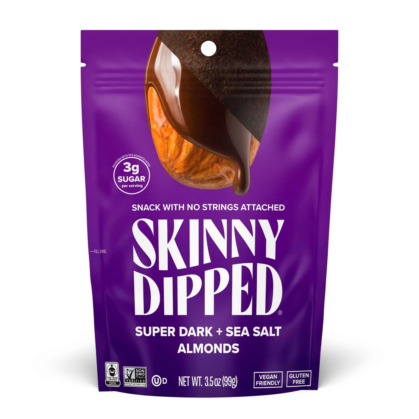 SkinnyDipped Snack Attack Minis Almond Variety Pack, Healthy Snack, Plant Protein, Gluten Free, 0.46 oz Mini Bags, Pack of 25