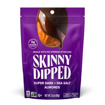 SkinnyDipped Snack Attack Minis Almond Variety Pack, Healthy Snack, Plant Protein, Gluten Free, 0.46 oz Mini Bags, Pack of 25