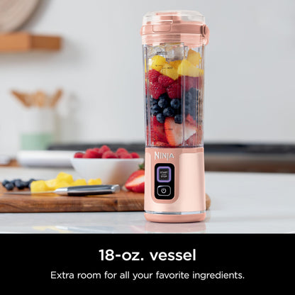 Ninja BC151EM Blast Portable Blender, Cordless, 18oz. Vessel, Personal Blender-for Shakes & Smoothies, BPA Free, Leakproof-Lid & Sip Spout, USB-C Rechargeable, Dishwasher Safe Parts