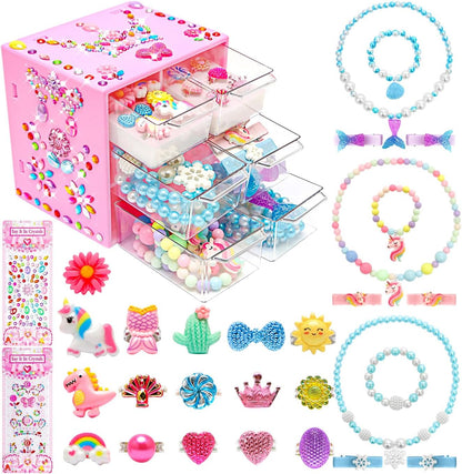 Jewelry Toys-for-Girls,Toddler Girls Toys Age 6-8,Lovely Rings Kids-Toys for 3 4 5 6 7 8 9 10 Year Old Girls,Play Jewelry Princess Toys for Dress Up,Easter Birthday Unicorns-Gifts-for-Girls