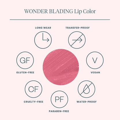 Wonderskin Wonder Blading Lip Stain Peel Off Masque - Long Lasting, Waterproof and Transfer Proof Nude Lip Tint, Matte Finish Peel Off Lip Stain (Whimsical Masque)