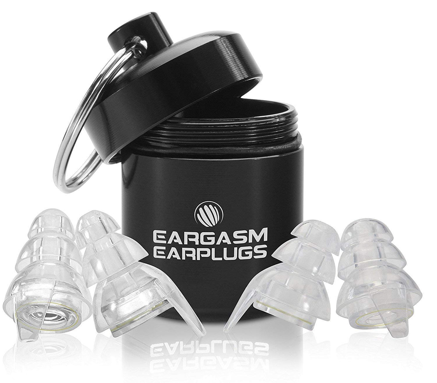 Eargasm High Fidelity Earplugs with Blue Filters - Reusable Noise Reduction Hearing Protection Ear-Plugs with Carrying Case for Concerts, Festivals, Raves, Musicians, Live Music, Sporting Events