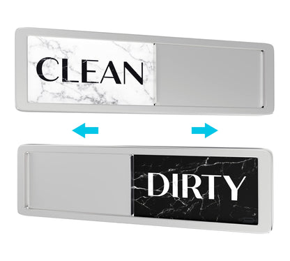 Dishwasher Magnet Clean Dirty Sign, Strong Universal Dirty Clean Dishwasher Magnet Indicator for Kitchen Organization, Slide Rustic Farmhouse Black and White Wood