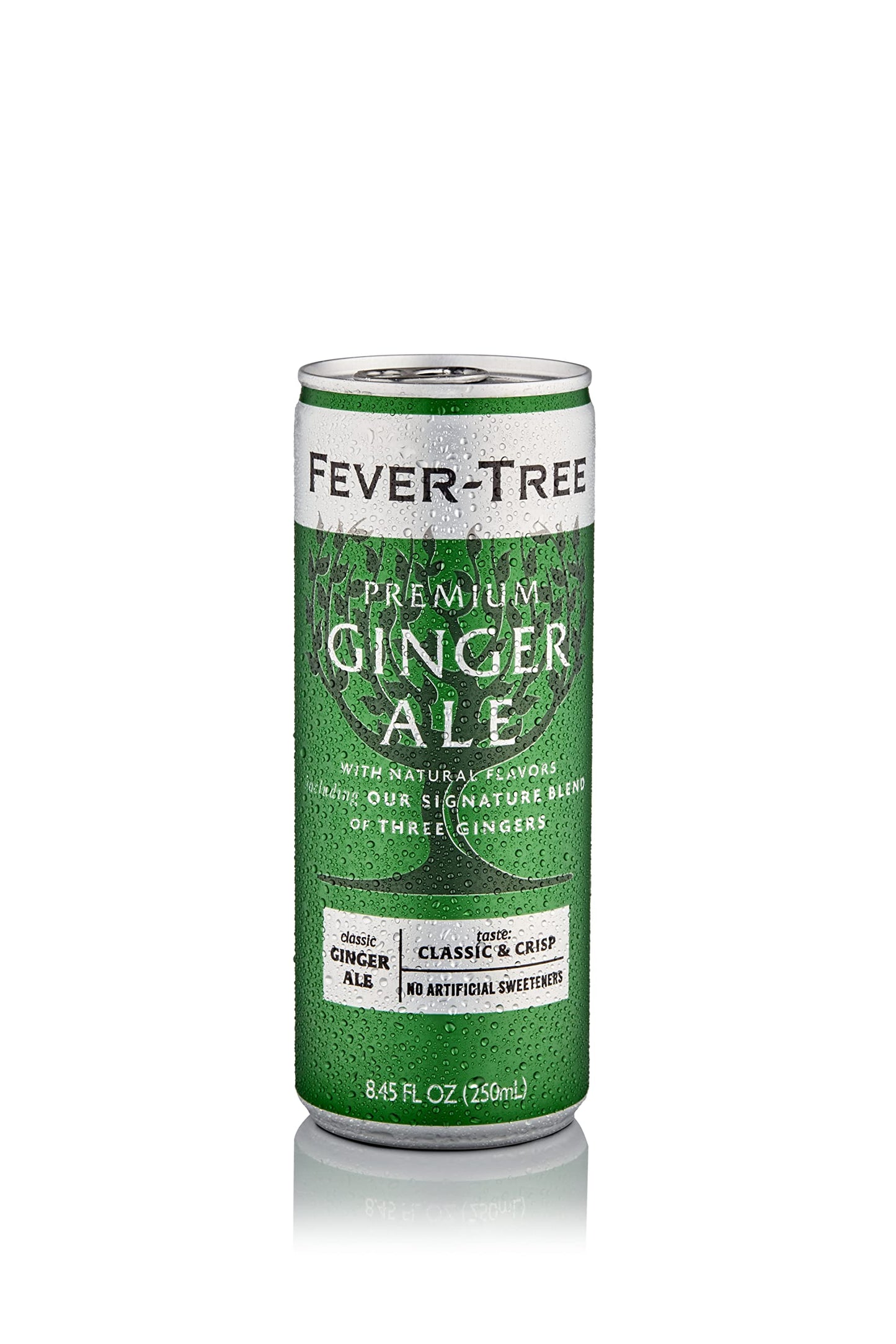 Fever Tree Ginger Beer - Premium Quality Mixer - Refreshing Beverage for Cocktails & Mocktails. Naturally Sourced Ingredients, No Artificial Sweeteners or Colors - 150 ML Cans - Pack of 24