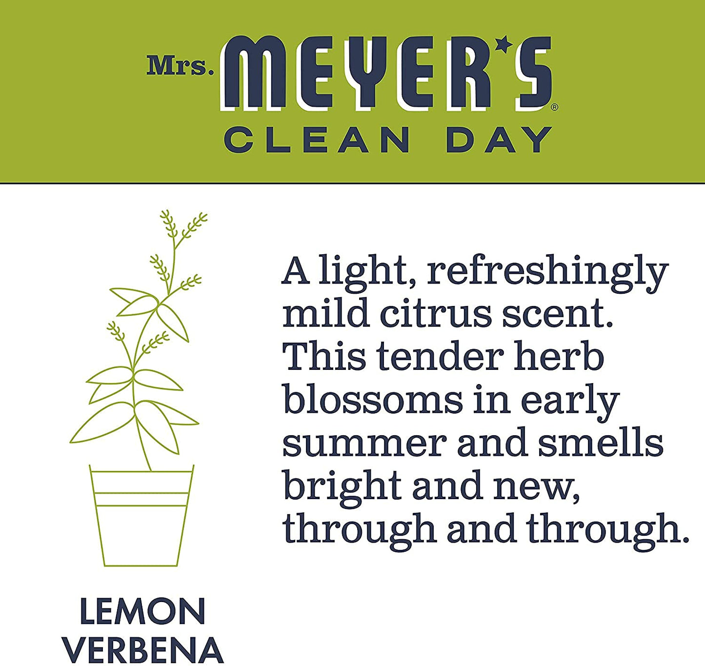 MRS. MEYER'S CLEAN DAY Multi-Surface Cleaner Concentrate, Use to Clean Floors, Tile, Counters, Lemon Verbena, 32 fl. oz