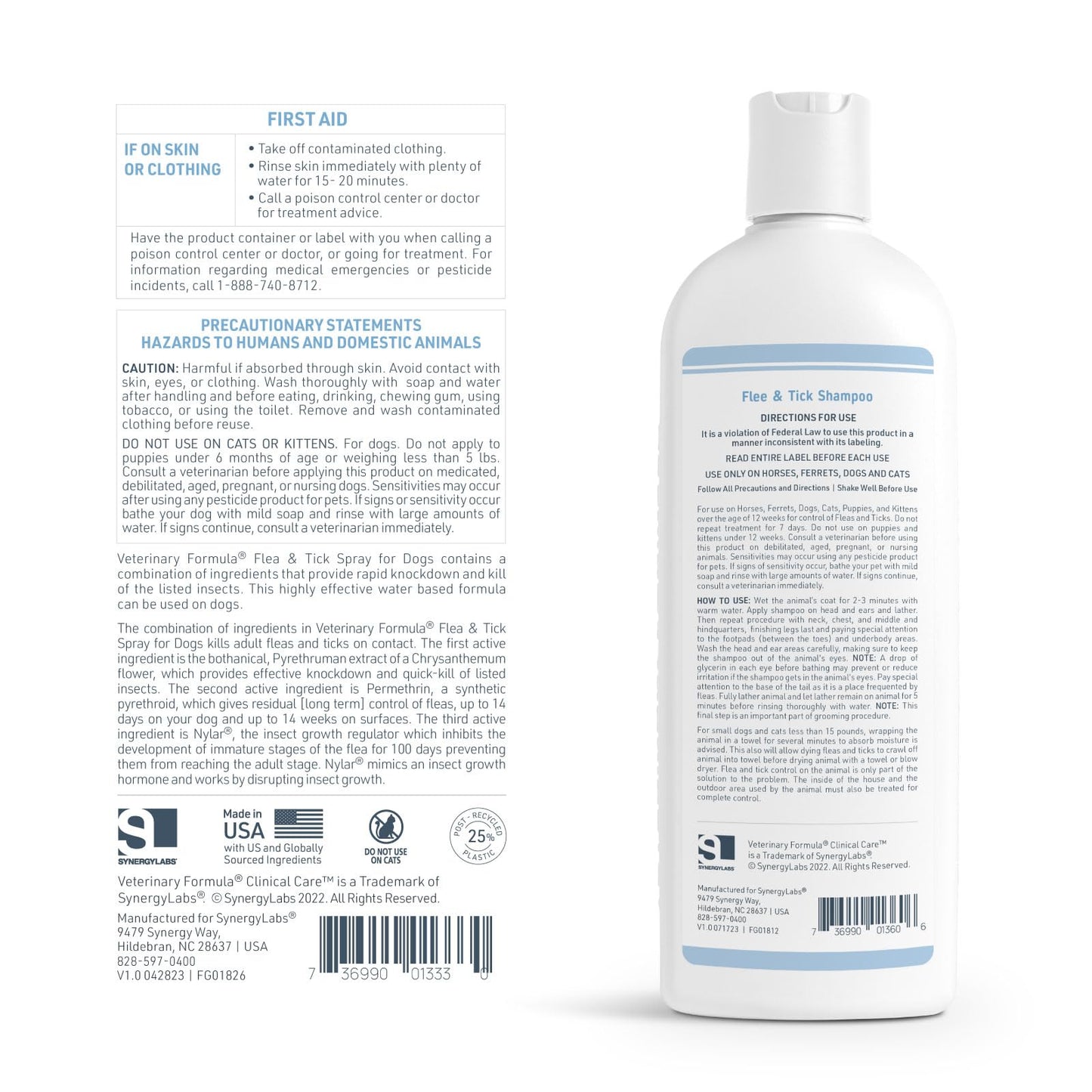 Veterinary Formula Flea and Tick Spray for Dogs, 8 oz – Easy-to-Use Dog Flea Spray, Kills on Contact, Prevents Egg & Larval Development for 14 weeks