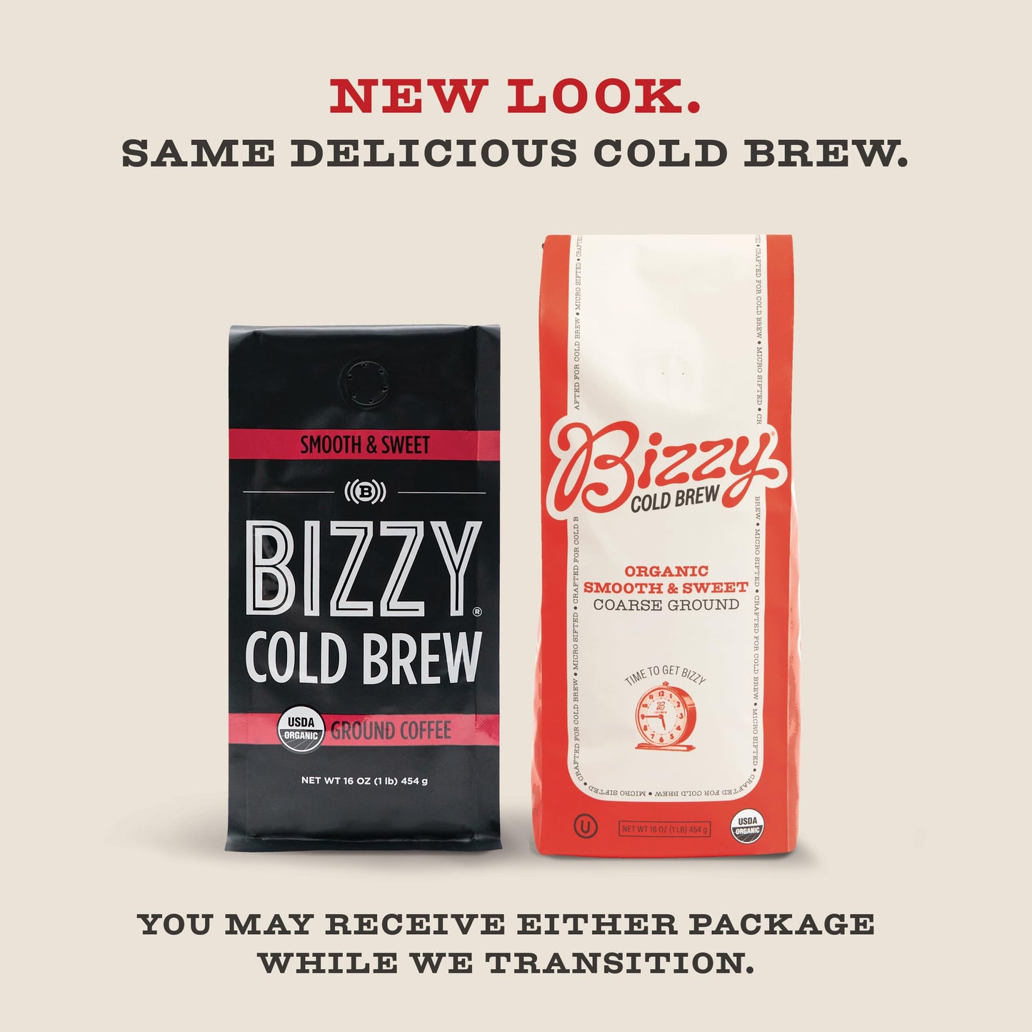 Bizzy Organic Cold Brew Coffee | Smooth & Sweet Blend | Coarse Ground Coffee | Micro Sifted | Specialty Grade | 100% Arabica | 1 LB