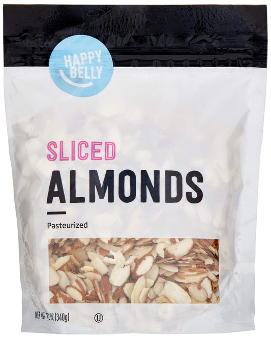 Amazon Brand - Happy Belly Sliced Almonds, 12 ounce (Pack of 1)