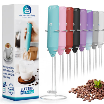 Powerful Milk Frother Handheld Foam Maker, Mini Whisk Drink Mixer for Coffee, Cappuccino, Latte, Matcha, Hot Chocolate, No Stand, Galaxy