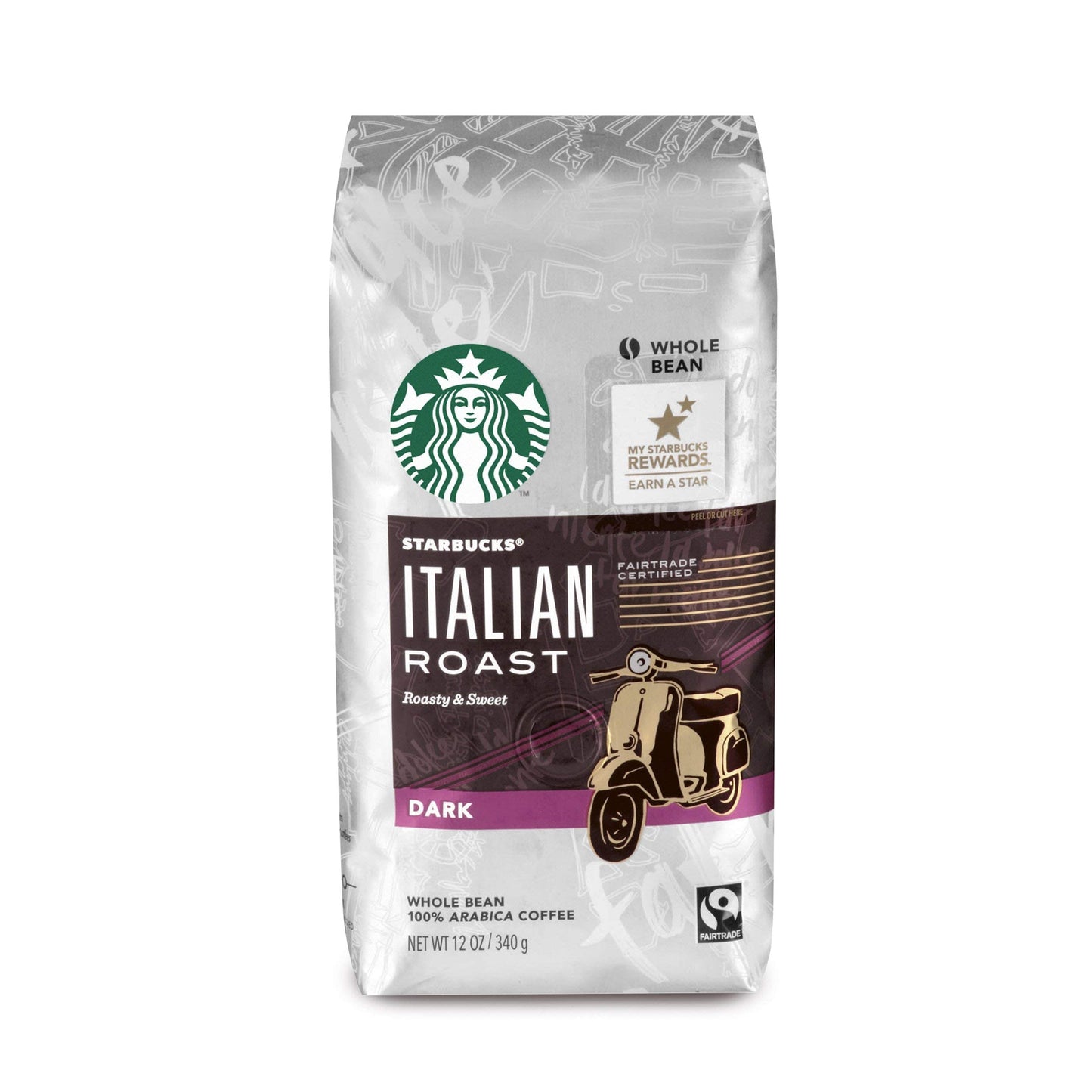 Starbucks Blonde Espresso Roast Whole Coffee Beans, 200g