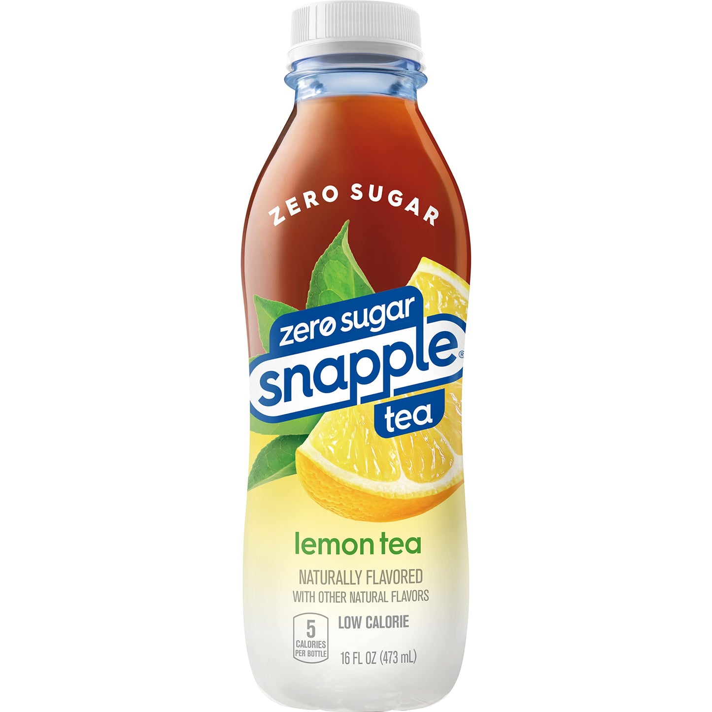 Snapple Zero Sugar Peach Tea, 16 fl oz recycled plastic bottle (Pack of 12)