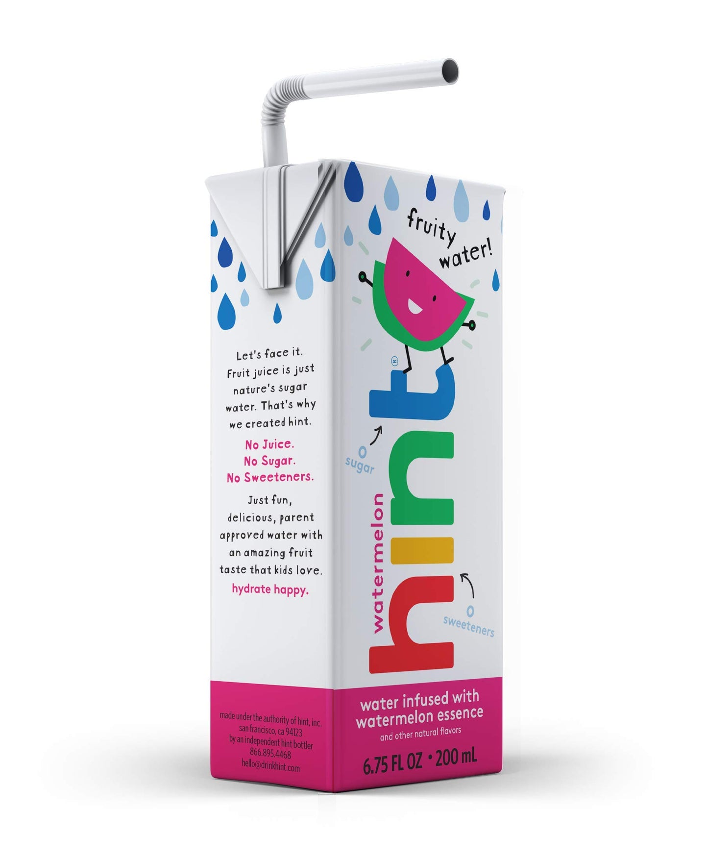 Hint Kids Water Variety, 8 Boxes, Each of: Cherry, Watermelon, Apple, & Blackberry, Zero Sugar, Zero Sweeteners, Zero Preservatives, Zero Artificial Flavors, 6.75 Fl Oz (Pack of 32)